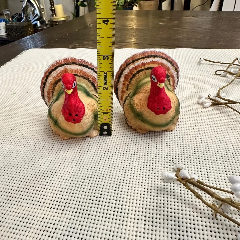 RUSS Vintage Turkey Salt & Pepper Shakers‎ Harvest Fall Thanksgiving
